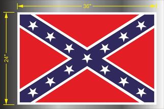Drapeaux généraux Lee des États confédérés d'Amérique autocollant en vinyle 24 pouces x 36 pouces
