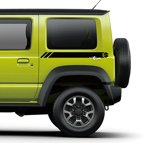Suzuki JIMNY arrière côté graphique portes autocollant Logo S lignes autocollant
