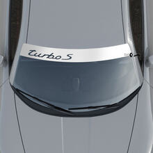 Kit autocollant pour pare-brise avec logo Porsche Turbo S avec bandes de fond 2
 2