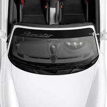 Autocollant de pare-brise avec logo Porsche Boxster avec bandes de fond
 2