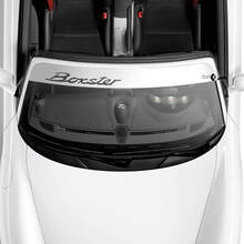 Autocollant de pare-brise avec logo Porsche Boxster avec bandes de fond
 3