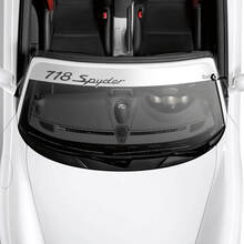 Porsche 718 Spyder Logo Pare-brise avec bandes de fond Kit Autocollant décalcomanie
 2