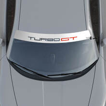 Autocollant en vinyle Lettrage Turbo GT pour pare-brise 2 pour Porsche 911 Turbo GT 2
