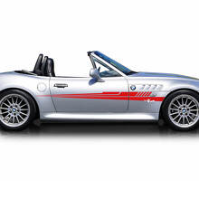 Paire d’autocollants en vinyle à rayures exclusives BMW pour portes latérales
 4