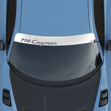 Autocollant de pare-brise avec logo Porsche Turbo GT avec bandes de fond
 2