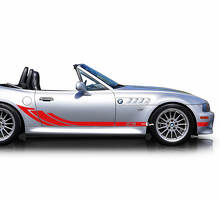 Paire BMW Panneau inférieur Triple Wing Stripes Portes latérales Vinyl Decal Sticker
 2