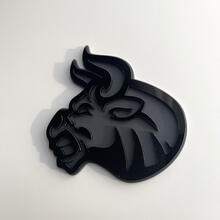 Badge 3D personnalisé, logo Bull Angry, emblème de badges d'aile
 2