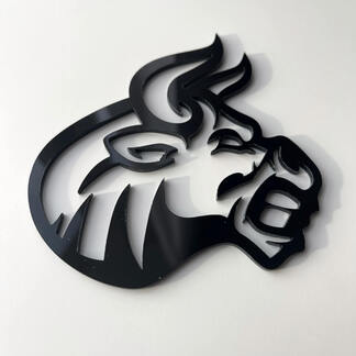 Badge 3D personnalisé, logo Bull Angry, emblème de badges d'aile
 1