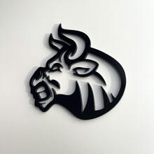 Badge 3D personnalisé, logo Bull Angry, emblème de badges d'aile
 2