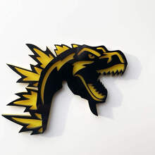 Badge 3D personnalisé Godzilla Angry logo Fender Badges Emblème
 2