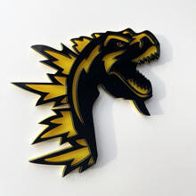 Badge 3D personnalisé Godzilla Angry logo Fender Badges Emblème
 4