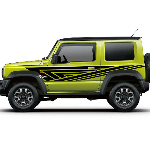 Autocollant Décalcomanie de Lignes Abstraites Latérales pour Portières Suzuki JIMNY