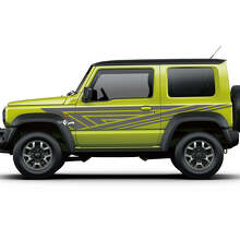 Autocollant Décalcomanie de Lignes Abstraites Latérales pour Portières Suzuki JIMNY 3