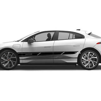 Jaguar I Pace Side Stripes Graphics Portes autocollant Logo Lignes autocollant
