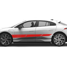 Jaguar I Pace Side Stripes Graphics Portes autocollant Logo Lignes autocollant
 2