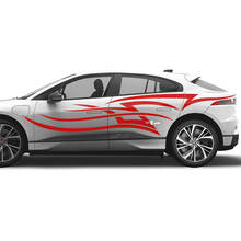 Jaguar I Pace Side Tattoo Stripes Graphics Portes autocollant Logo Lignes autocollant
 2