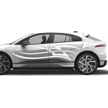 Jaguar I Pace Side Tattoo Stripes Graphics Portes autocollant Logo Lignes autocollant
 3