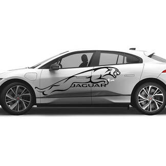 Jaguar I Pace Side Tattoo Stripes Graphics Portes autocollant Logo Lignes autocollant
 1