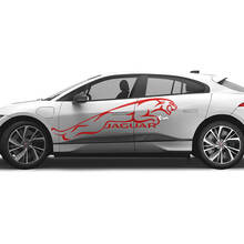 Jaguar I Pace Side Tattoo Stripes Graphics Portes autocollant Logo Lignes autocollant
 3