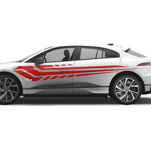 Jaguar I Pace Side Modern Graphics Portes autocollant Logo Lignes autocollant
 2