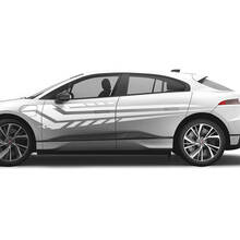 Jaguar I Pace Side Modern Graphics Portes autocollant Logo Lignes autocollant
 3