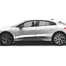 Jaguar I Pace Side Checkered Stripe Graphics Portes autocollant Logo Lignes autocollant 2
 3