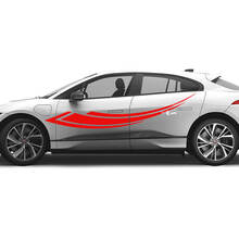 Jaguar I Pace Side Graphics Portes autocollant Logo Lignes autocollant
 2