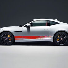 Jaguar F-Type R Side Strobe Stripes Graphics Portes autocollant Logo Lignes autocollant
 2