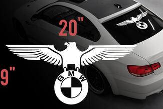 Autocollants en vinyle pour vitre arrière de voiture allemande BMW Eagle, autocollants pour M3 M5 M6 e36 tous
 1
