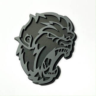 Angry Yeti Sasquatch Bigfoot 3D Badge Gris vs Noir Fender Badges Emblème
 1