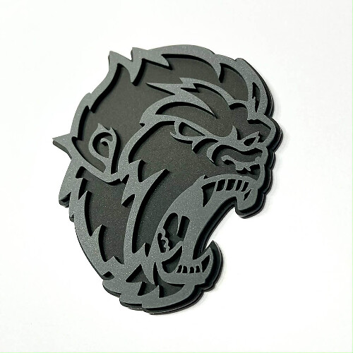 Angry Yeti Sasquatch Bigfoot 3D Badge Gris vs Noir Fender Badges Emblème
