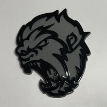 Badge 3D Angry Yeti Sasquatch Bigfoot, emblème noir vs gris
 4