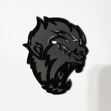 Badge 3D Angry Yeti Sasquatch Bigfoot, noir brillant ou noir mat, emblème de garde-boue
 4