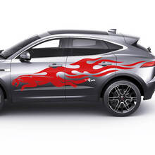 Jaguar E-Pace Logo latéral Jaguar Flame Doors Graphics autocollant Logo autocollant
 2