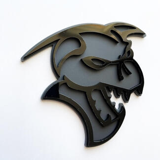 Hellcat Demon 3D Badge Noir vs Gris Fender Badges Emblème
