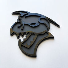 Hellcat Demon 3D Badge Noir vs Gris Fender Badges Emblème
 2