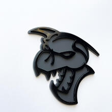 Hellcat Demon 3D Badge Noir vs Gris Fender Badges Emblème
 4