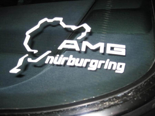 Paire d’autocollants de vitre style AMG Nürburgring Ring pour Mercedes-Benz