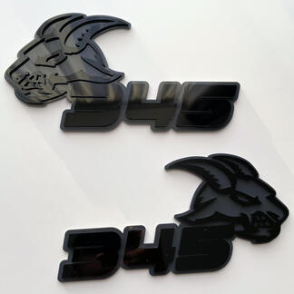 Chèvre 345 HEMI 3D Badge Noir vs Gris Fender Badges Emblème
 1