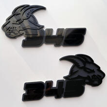 Chèvre 345 HEMI 3D Badge Noir vs Gris Fender Badges Emblème
 2