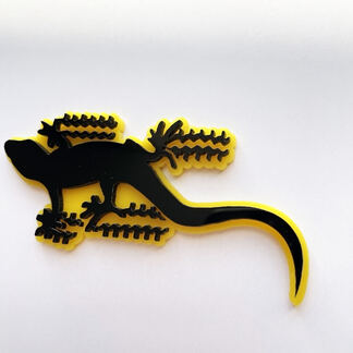 Gecko 3D Badge Noir vs Jaune Fender Badges Emblème
 1