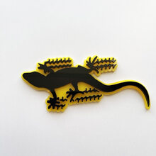 Gecko 3D Badge Noir vs Jaune Fender Badges Emblème
 2