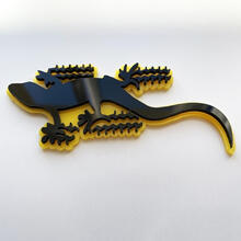 Gecko 3D Badge Noir vs Jaune Fender Badges Emblème
 4