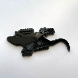 Gecko 3D Badge Noir vs Gris Fender Badges Emblème
