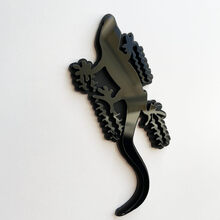 Gecko 3D Badge Noir vs Noir Fender Badges Emblème
 3