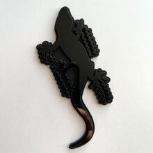 Gecko 3D Badge Noir vs Noir Fender Badges Emblème
 4