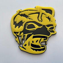 Zombie Bee Super Bee Badge 3D Noir vs Jaune Fender Badges Emblème
 2