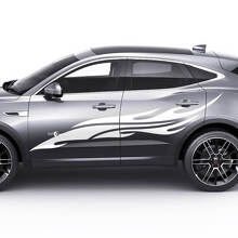 Jaguar E-Pace Autocollant de logo de décalcomanie de graphique de portes tribales de flamme latérale
 2
