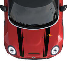 Mini Cooper S Hood And Side Doors Stripes Rally Stripe Autocollant et autocollant graphique
 2
