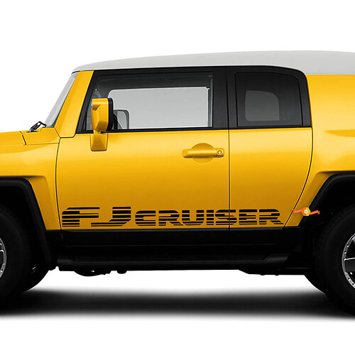 Paire Toyota FJ Cruiser portes latérales panneau à bascule bande autocollant décalcomanie camion Wrap

